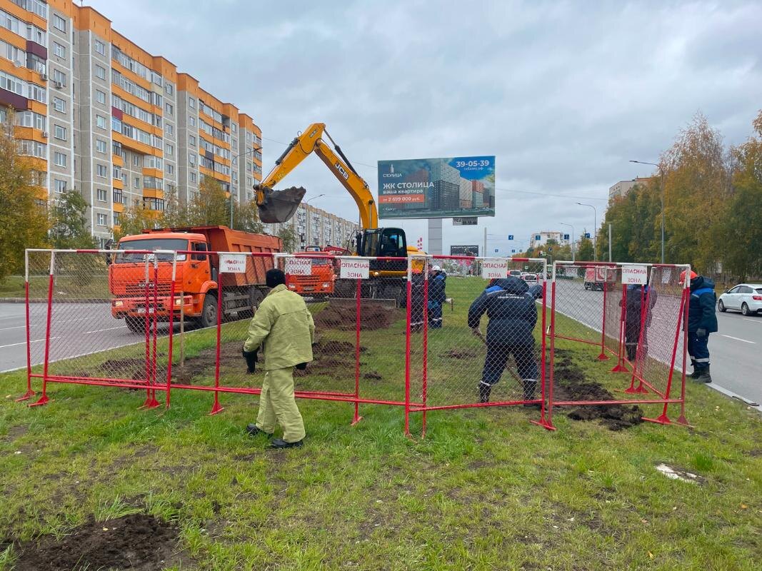    На учениях в Сургуте устранили порыв на магистральном трубопроводе по проспекту Мира