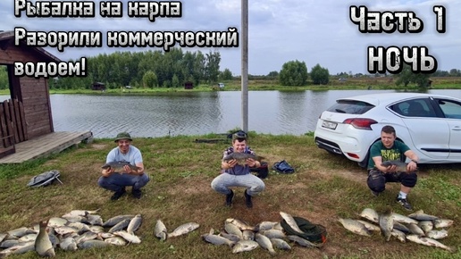 Рыбалка.Ловим карпа.Разорили коммерческий водоем!Часть 1 НОЧЬ.