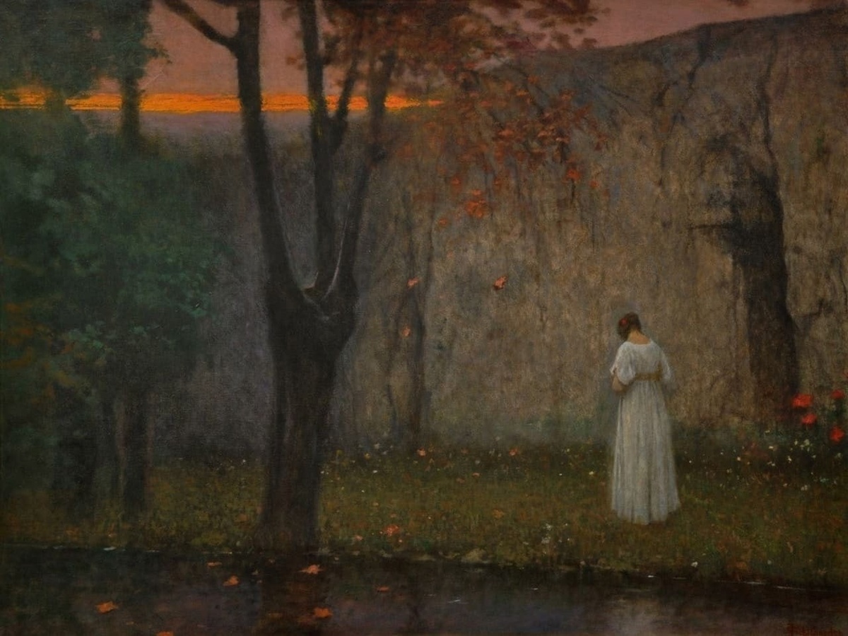 «Осенний румянец» — картина чешского художника Якуба Шиканедера (1855–1924), написанная в 1910 году.

На полотне изображён осенний вечер: солнце клонится к горизонту, окрашивая небо в яркие оттенки красного и оранжевого. На фоне старой полуразрушенной стены спиной к зрителю стоит девушка. Она что-то разглядывает в руках, возможно, осенние листья.

Цвета на картине приглушённые, что придаёт ей особую глубину и выразительность. Зелёные и красные оттенки осени гармонично сочетаются друг с другом, создавая атмосферу спокойствия и умиротворения.

Размер картины: холст, масло, 89×118 см.