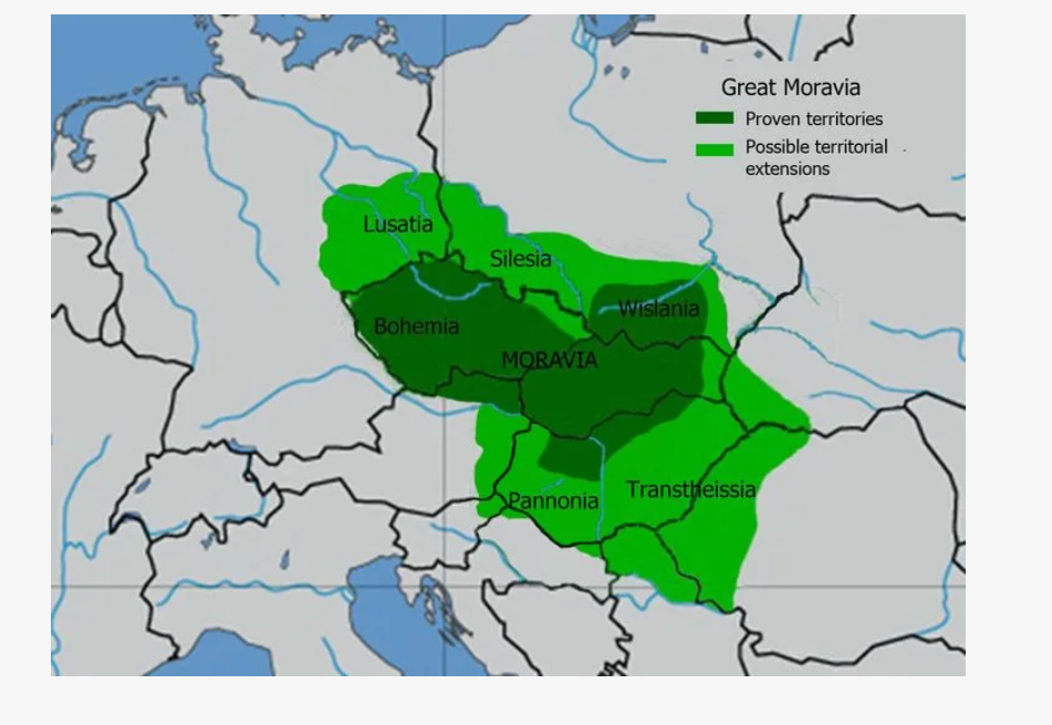 Государство Великая Моравия, где некогда вместе жили словаки, чехи, а также сорбы-лужичане
