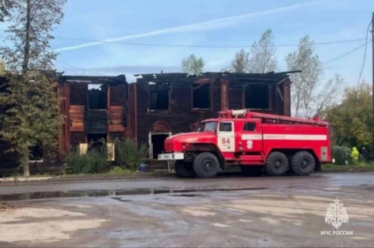    Дом выгорел почти полностью