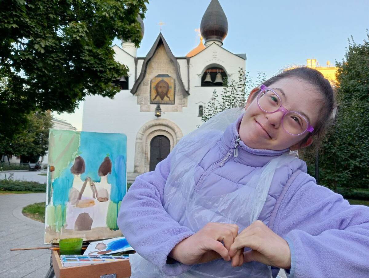 Довольная Аня в конце занятия
