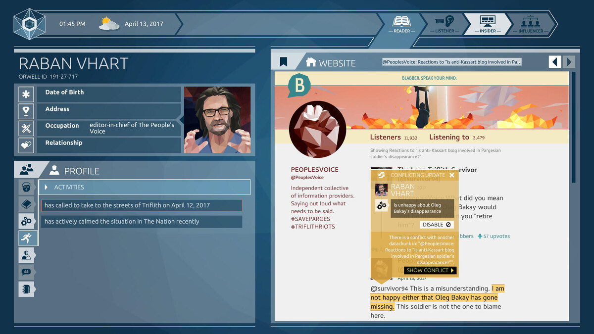    Галерея игры Orwell: Ignorance is Strength