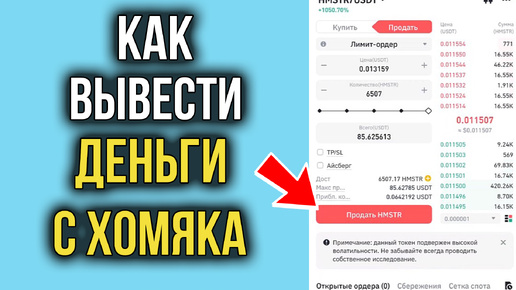 Как обменять монеты Хамстер Комбат на Binance | Как вывести деньги с Хомяка