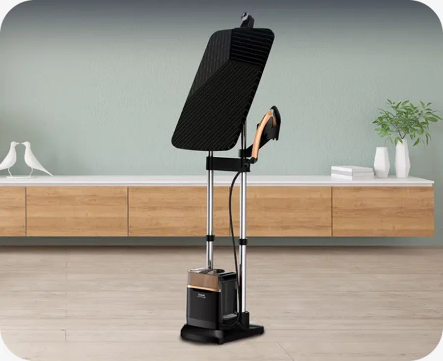 Гладильная система IXEO от Tefal в черно-медном цвете впишется в любой интерьер дома 