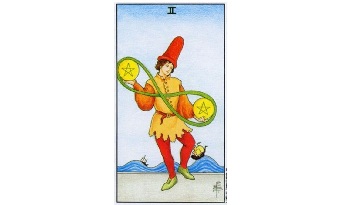                                                      Таро Уэйта. Аркан "2 пентаклей"