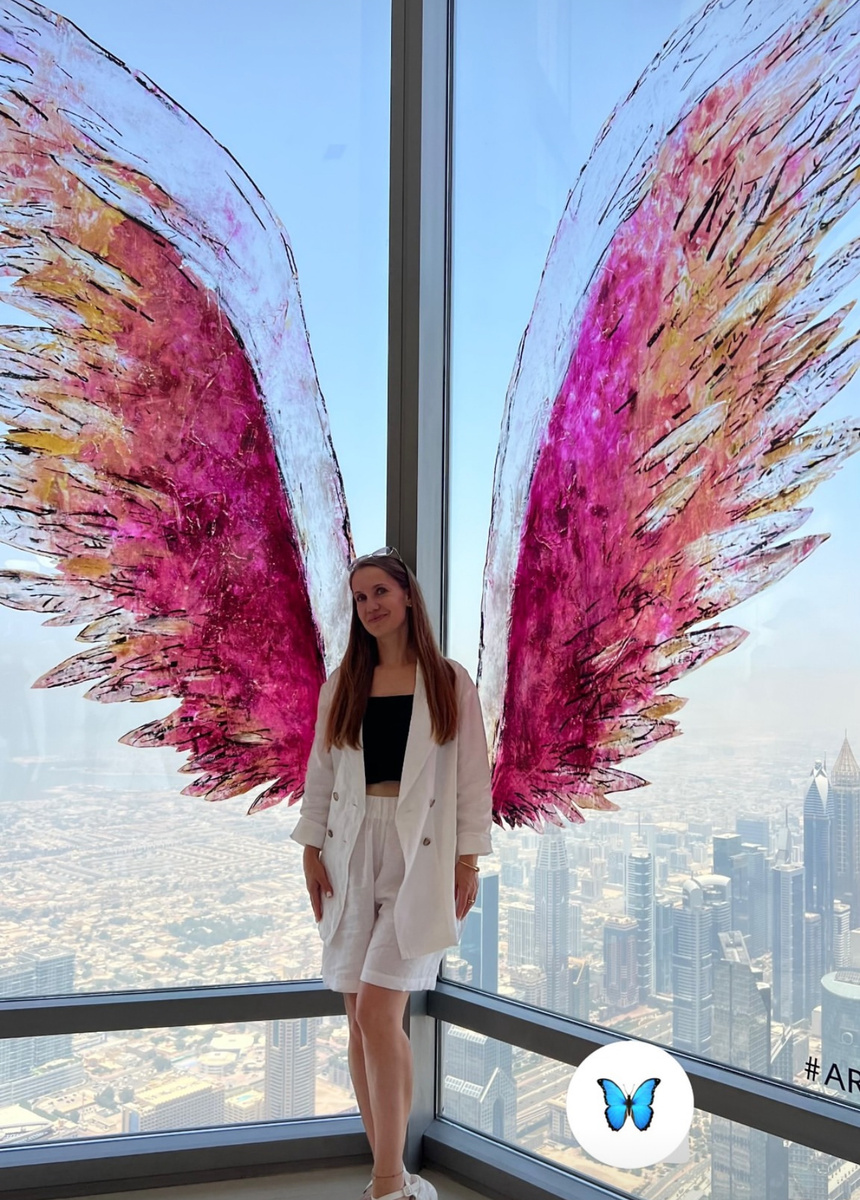 Вид с 124 этажа здания Бурдж Халифа 