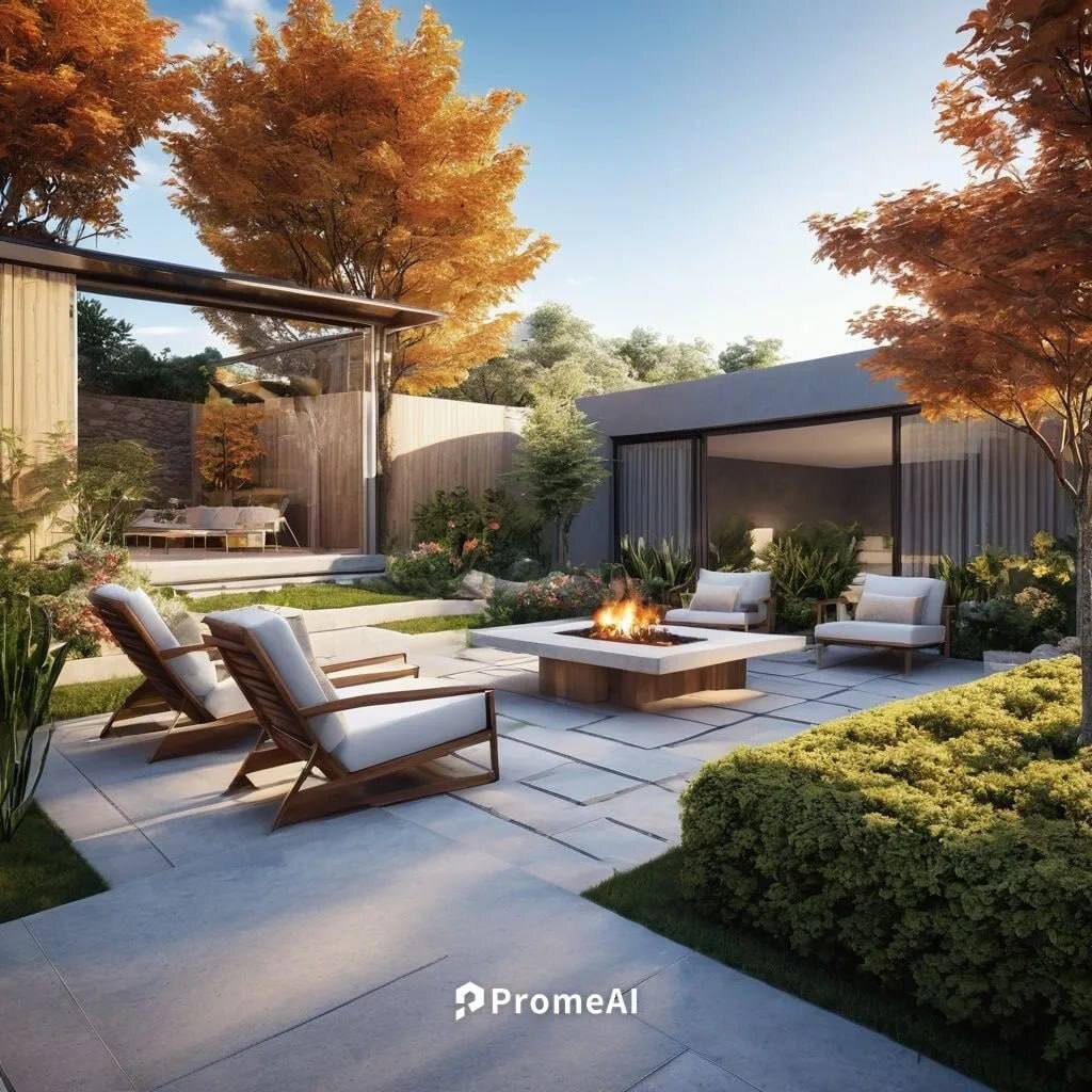 Пример уютной костровой зоны в осенней атмосфере. Создано при помощи ИИ