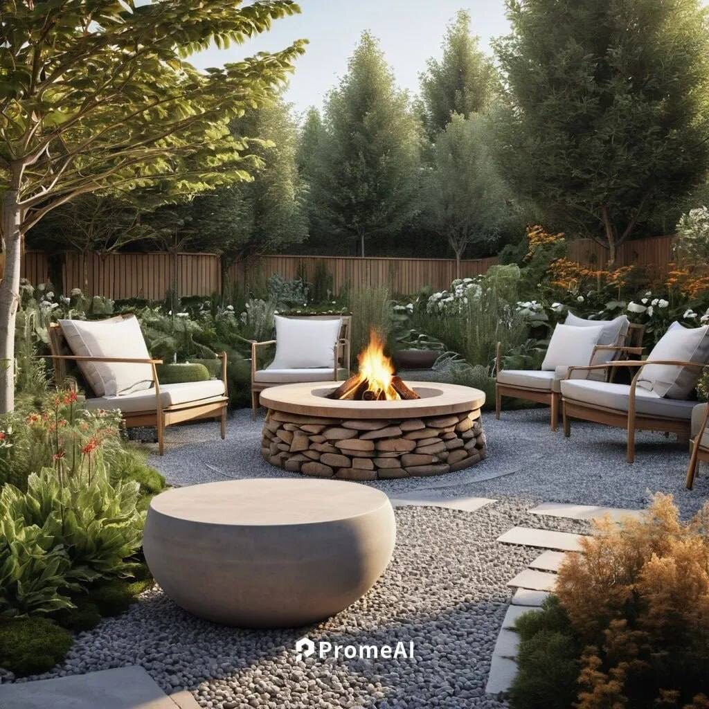 Пример уютной костровой зоны. Создано при помощи ИИ