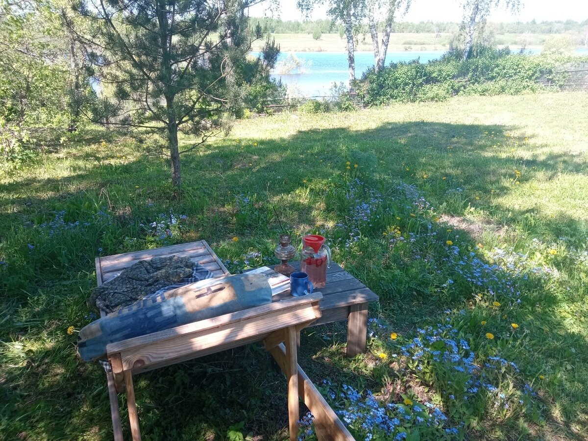 Отдыхаю на даче в холодке.