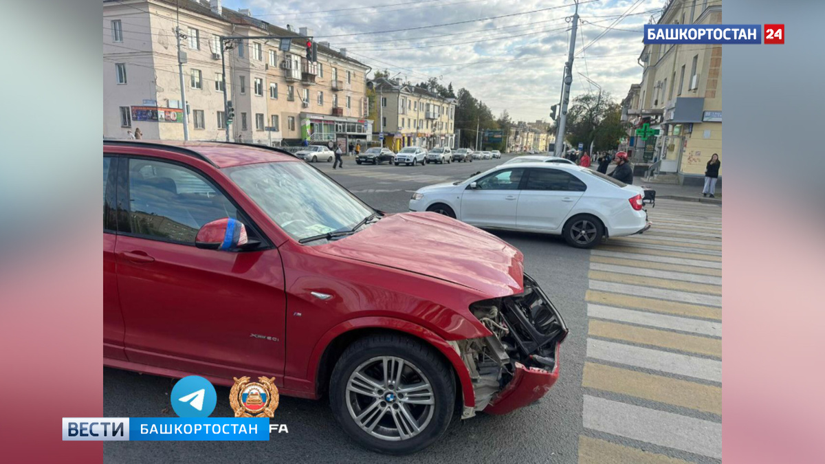    В Уфе водитель за рулем BMW X3 врезался в иномарку: пострадали три человека, в том числе ребенок