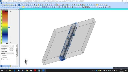 3D Сварной шов результатов ультразвукового контроля