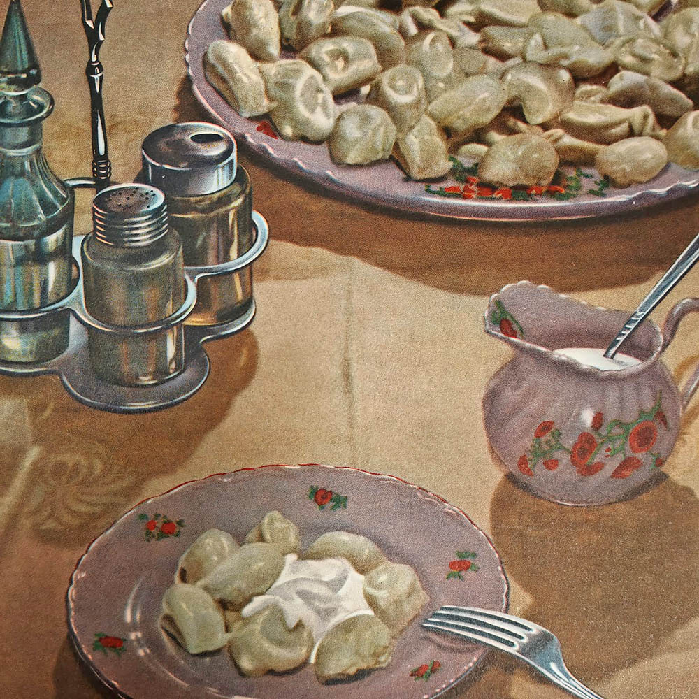 Источник: книга о вкусной и здоровой пище, Москва, Пищепромиздат, 1954 г.