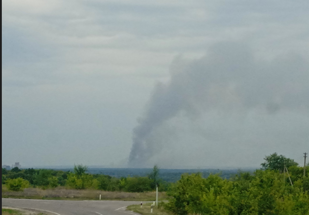 Пожар возле Новой Мельницы, Острогожского района, Воронежской области. 