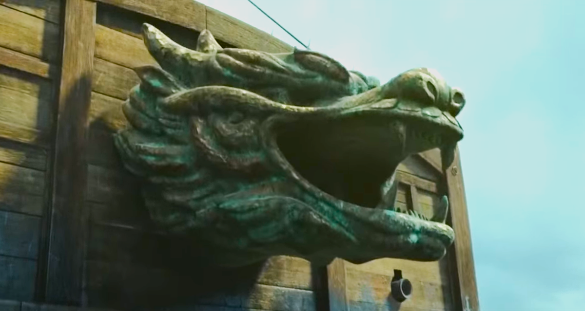 Кадр из фильма "Битва у острова Хансан". Корабль-Черепаха.