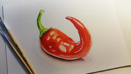 Télécharger la video: 🌶️Перец АКВАРЕЛЬЮ // Pepper WATERCOLOR🌶️