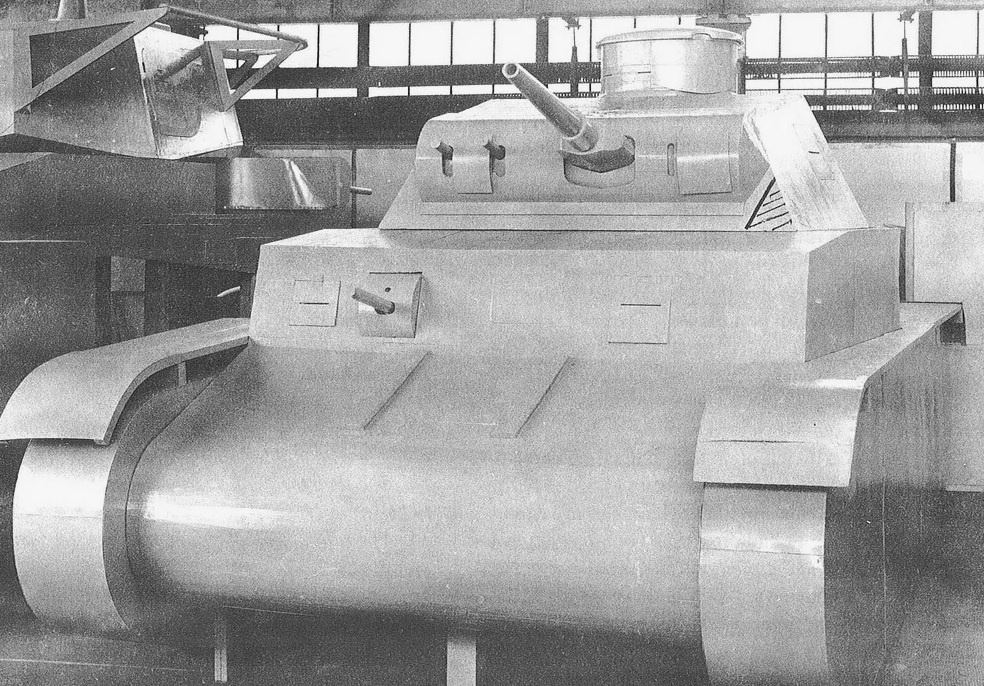                Макет одного  из вариантов нового танка ZW (командира взвода)