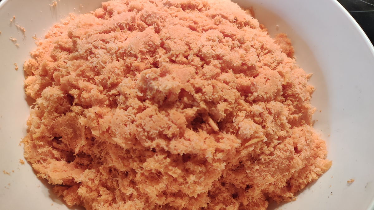 Почти сухой морковный жмых