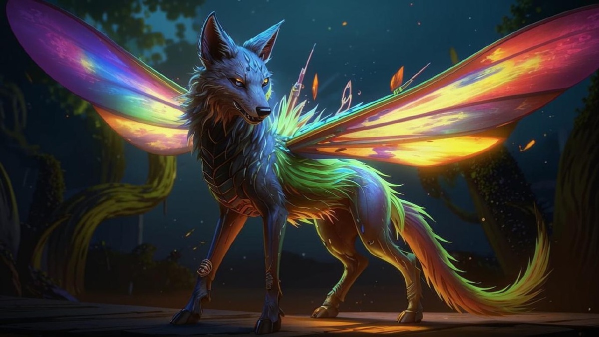 Дзенопанорамма. Волк. Фото получено с помощью Кандинский 3.1 