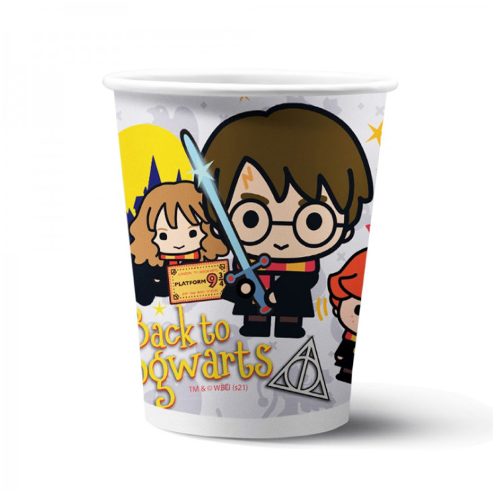 Стакан бум 205 мл (6 шт./уп.) Гарри Поттер (чиби)