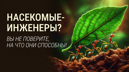 Насекомые-инженеры? Вы не поверите, на ЧТО они способны