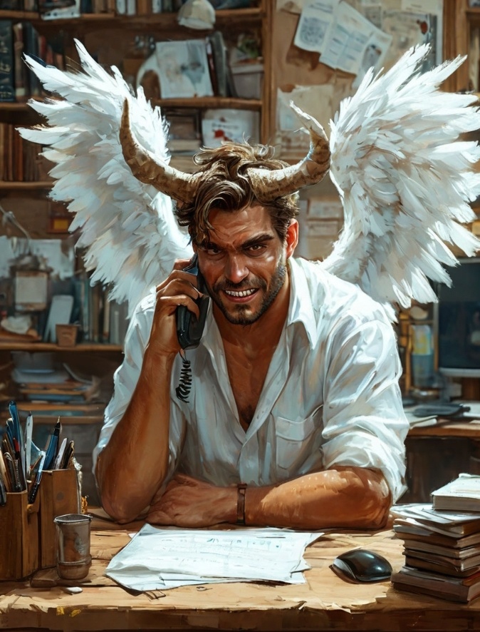 Шедеврум изобразил работника-заботника. 