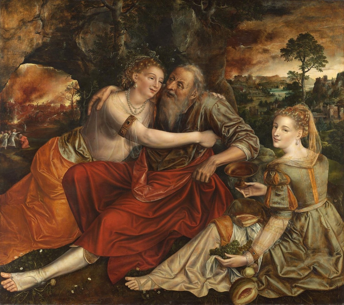Ян Масси "Лот и его дочери", 1563 год. Фото из открытого доступа.