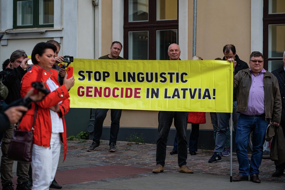 Митинг в Риге против перехода обучение на латышском языке, архивное фото © Sputnik