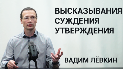 Вадим Лёвкин - Высказывания, Суждения, Утверждения