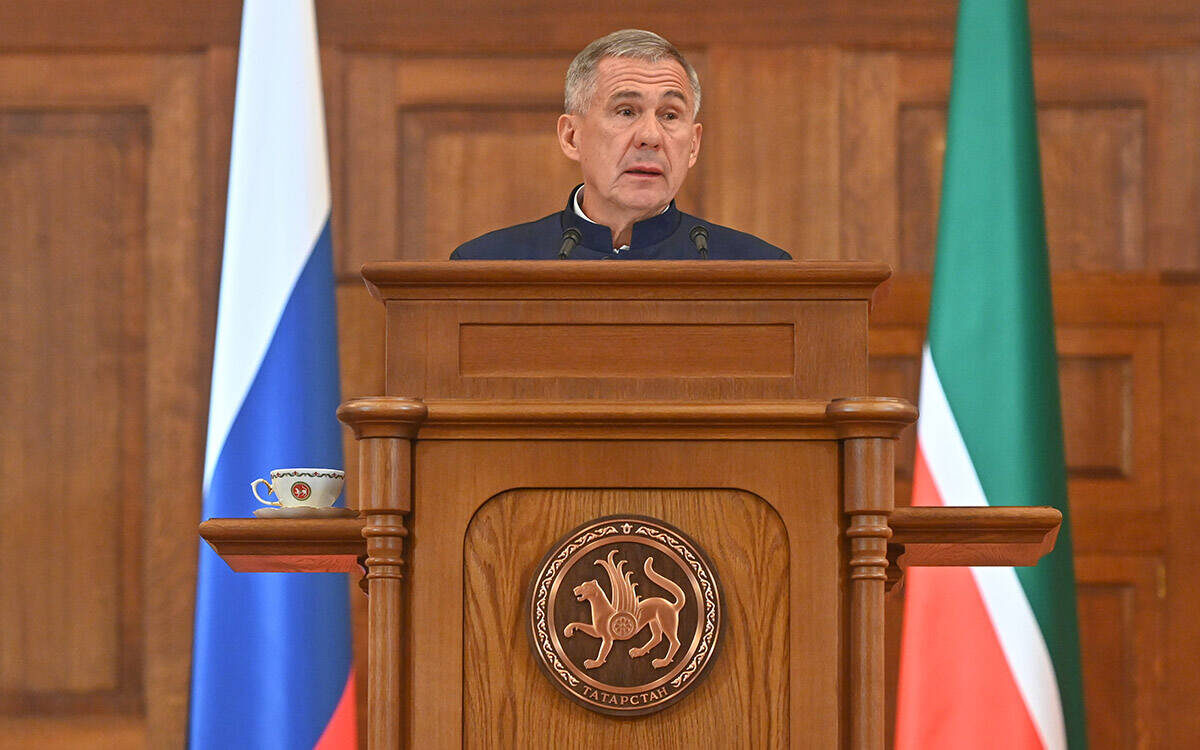 ​Большое внимание в своем Послании Раис уделил теме специальной военной операции. Фото: rais.tatarstan.ru