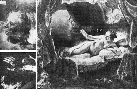 Рембрандт Ван Рейн. Даная. Фрагменты рентгена