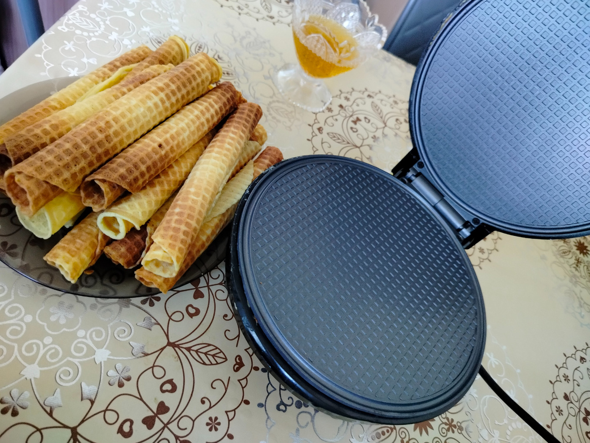Тонкие вафли.