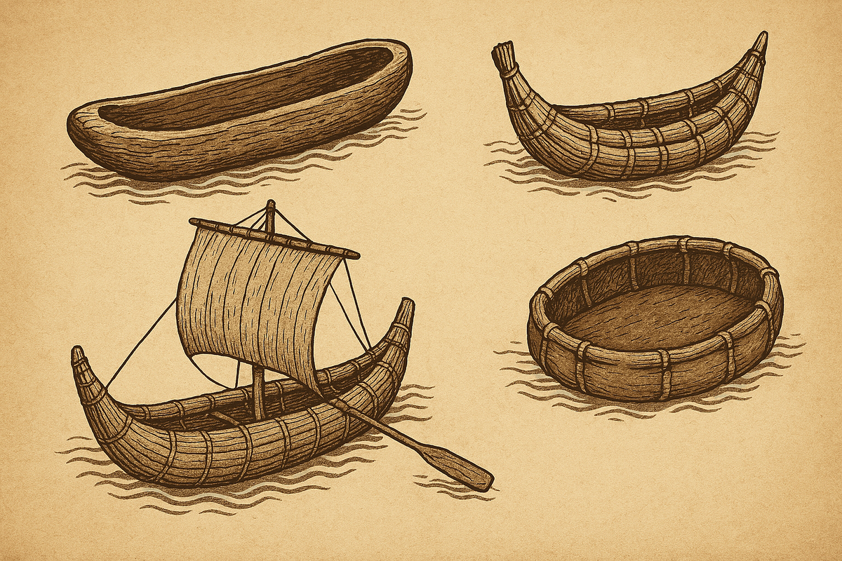 Древние лодки                                                                                                             Источник: GPT 5