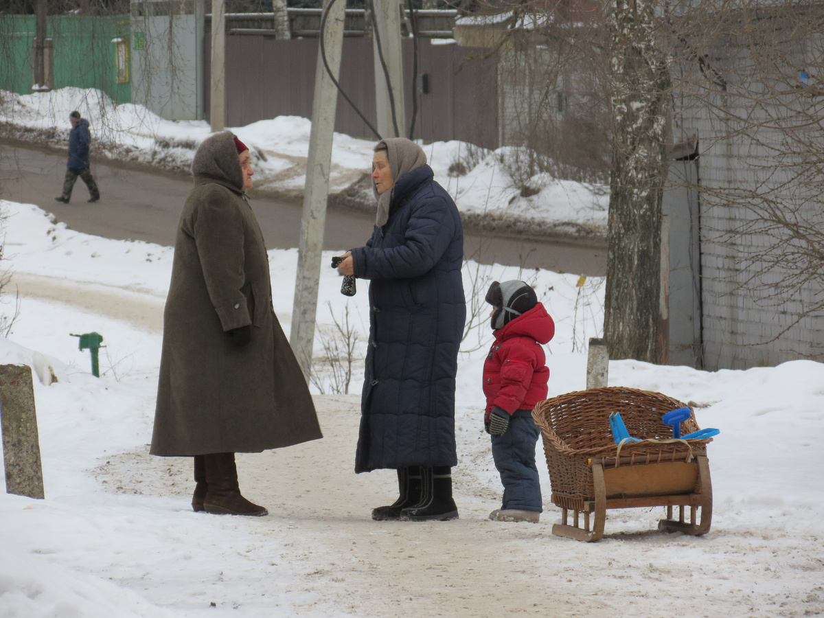 Встреча на улице. Фото автора