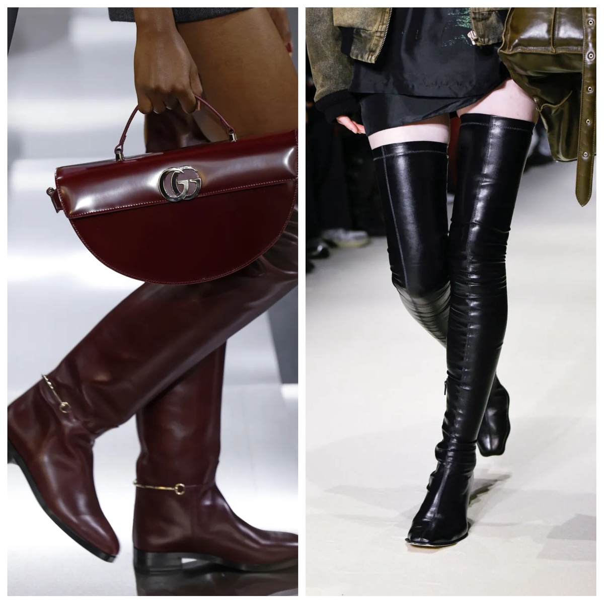 Ботфорты Gucci  и Margiela осень-зима 2024/25