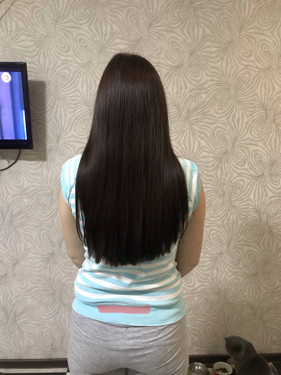 Это я после окрашивания. А красная полоска над Ж это я длину отрезала в тот день 