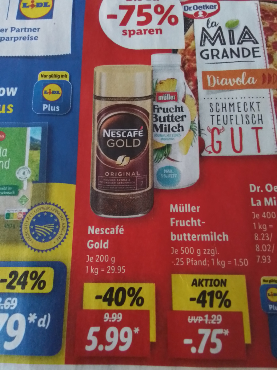 Кофе растворимый в обычной жизни стоит 10-12 евро. С такой скидкой - надо брать! Кофе пойдёт в запас.