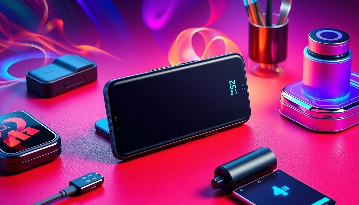 "Realme 12 Pro smartphone design, sleek and modern aesthetics, vibrant color options, minimalistic rear camera layout, smooth glass finish, elegant curves, high-tech feel, showcasing the device from various angles"
