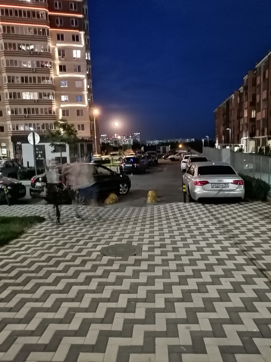 Полная луна встречала меня в этот понедельник во дворе моего дома