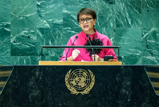    Министр иностранных дел Индонезии Ретно Марсуди на 79-й сессии Генеральной Ассамблеи ООН