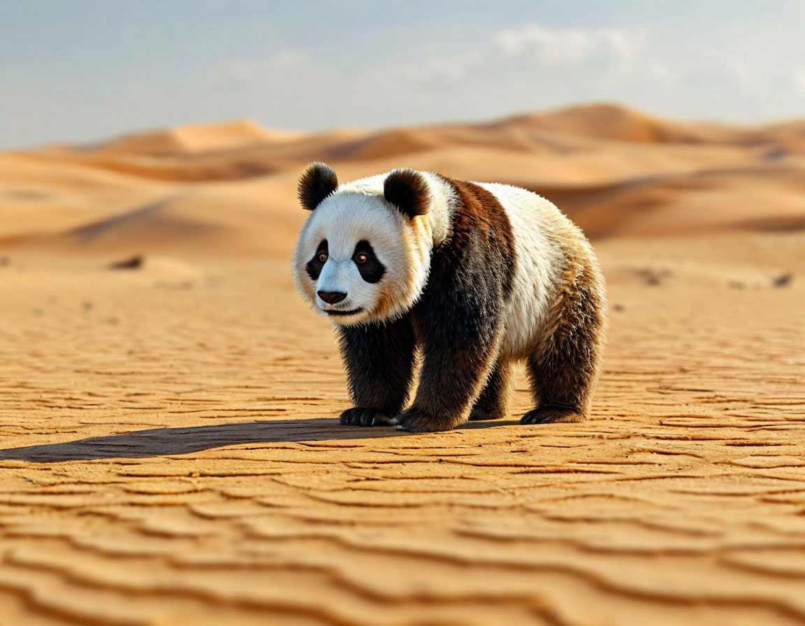 Панда в месте, где нет бамбука