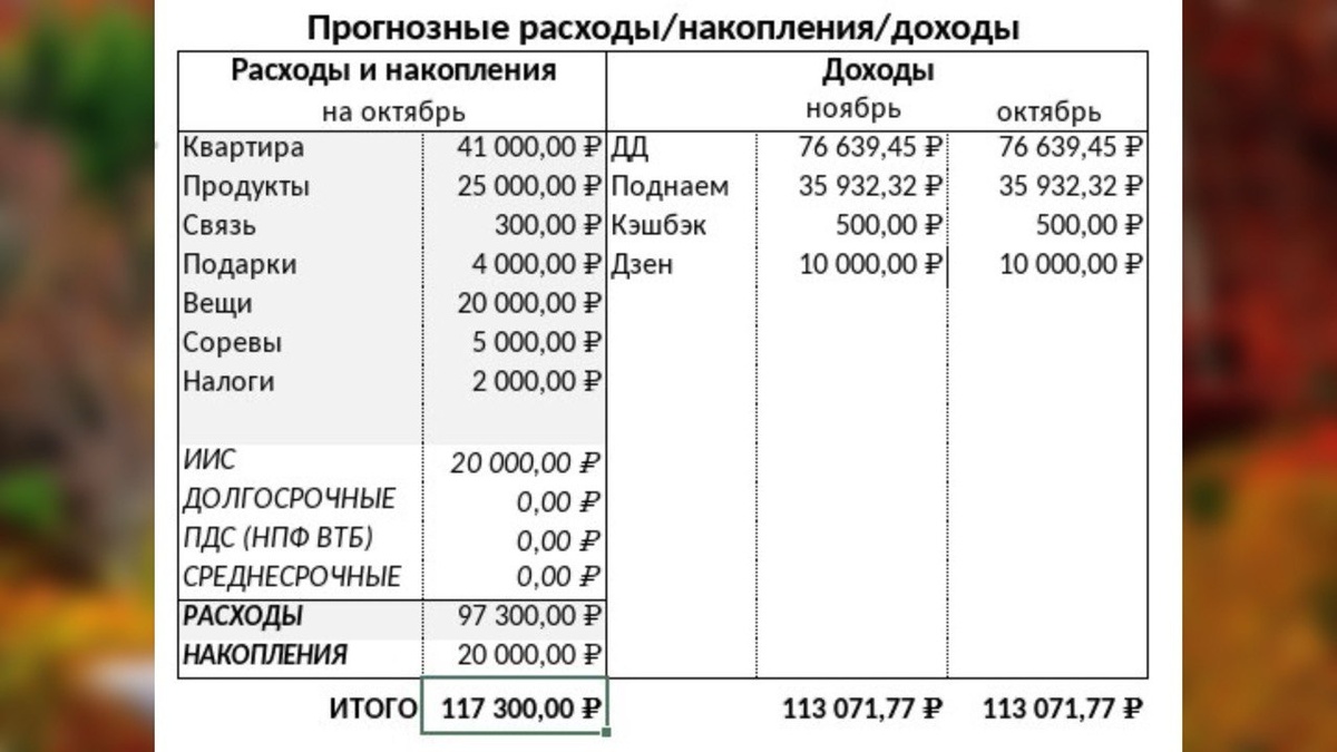 В октябре предстоят большие траты. Возможно необходимо будет ещё приобрести обогреватель.