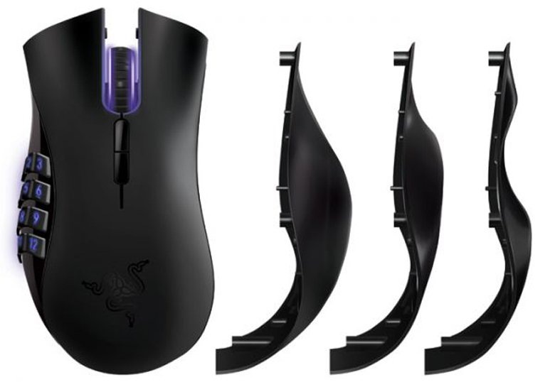 Комплектация мышки Razer Naga Epic с изменяемой боковой панелью