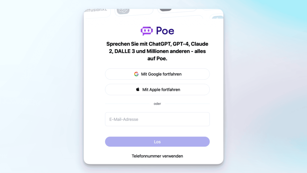 Регистрация в Poe 