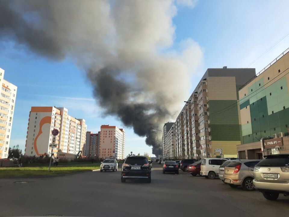    Пожар на ул. Попова, 29 сентября . Источник: "Толк"