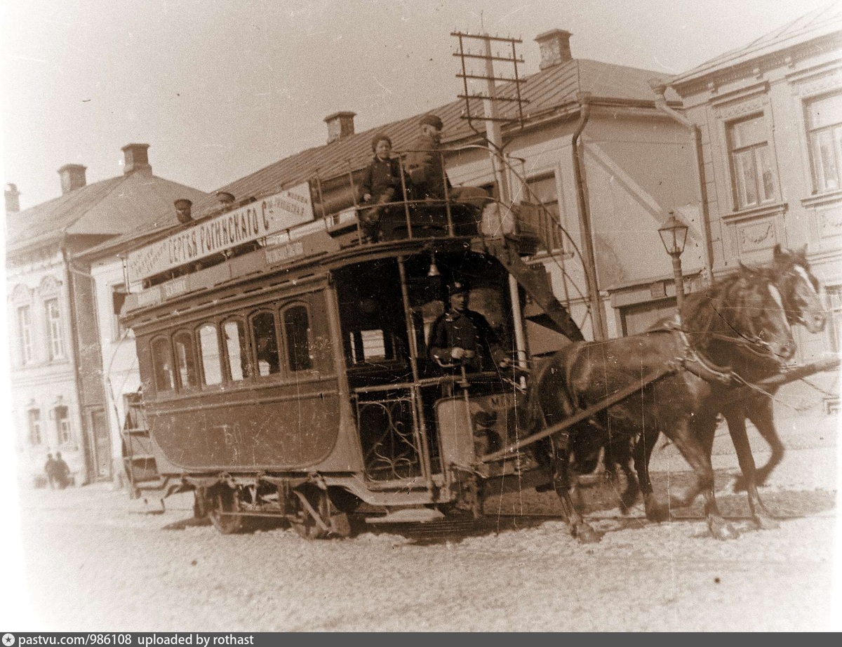 Конка на Вороньей ул. в Москве. 1900-1905. pastvu.com