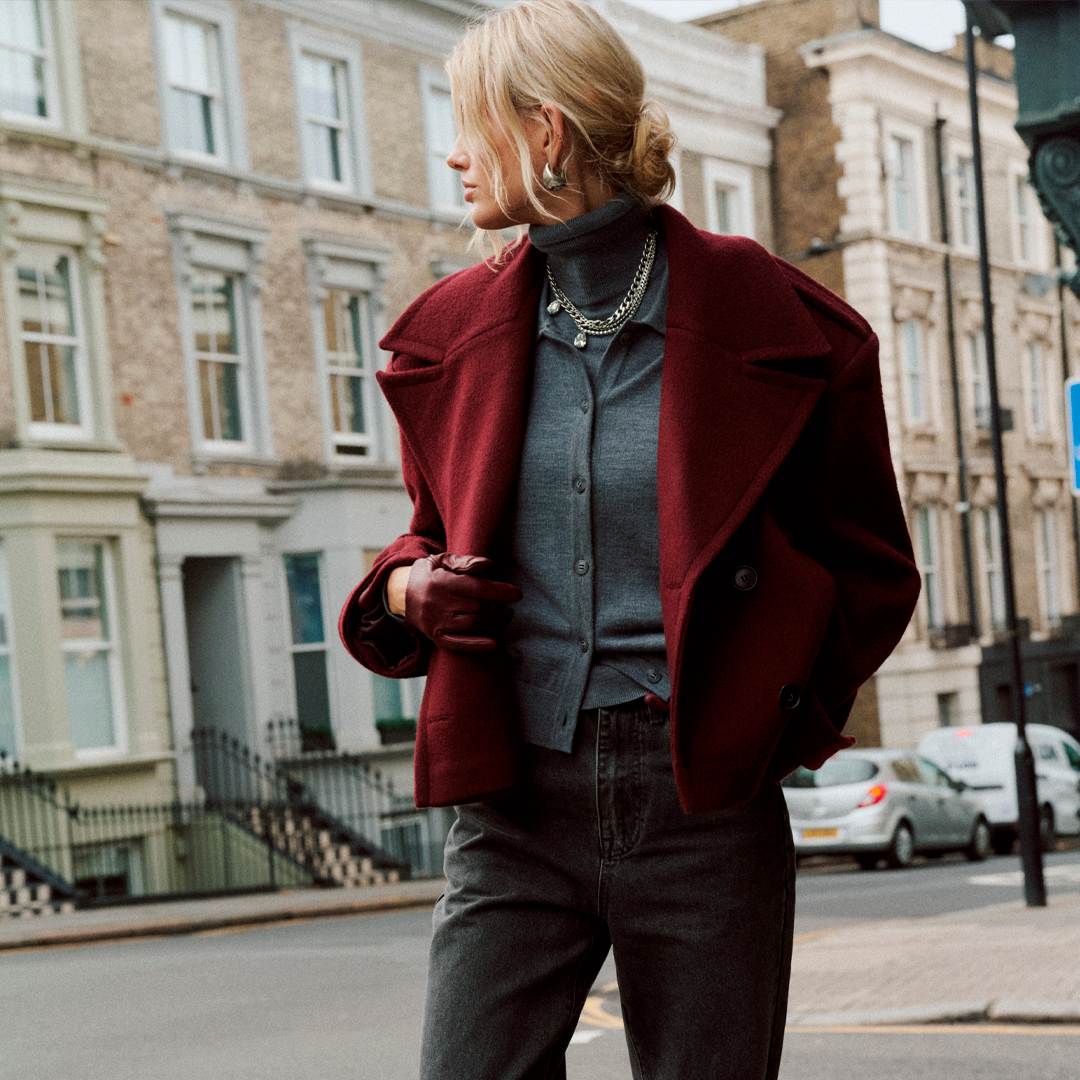 Укороченное пальто бушлат, Nude Story