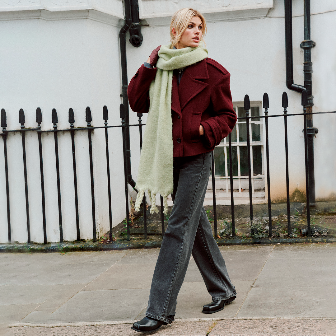 Укороченное пальто бушлат, Nude Story