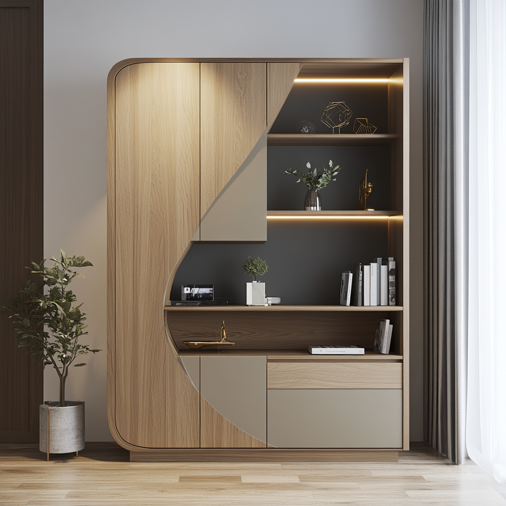 концепцию предмета мебели со встроенной функцией хранения