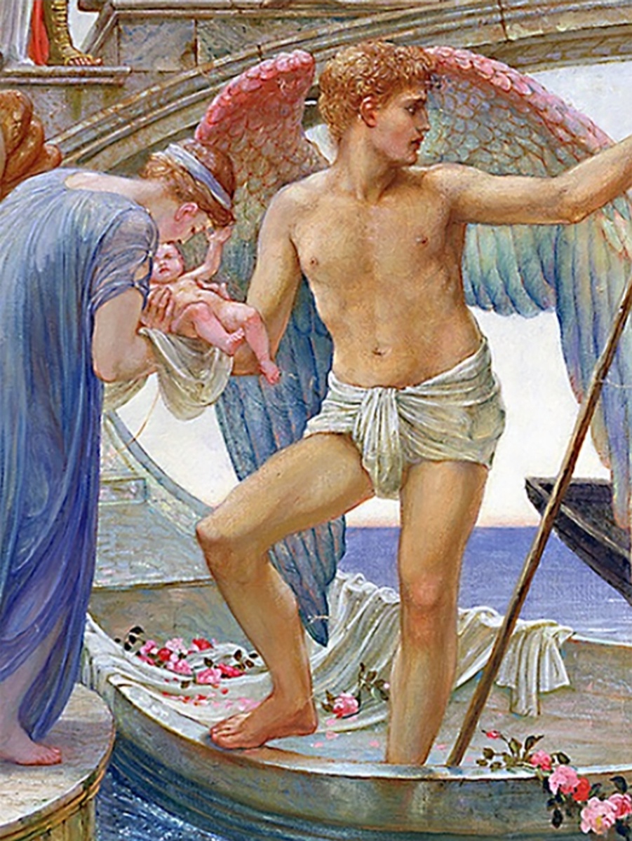 Мост жизни, 1884. Художник Уолтер Крейн. Фрагмент.  Частная коллекция